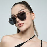 Retro-Sonnenbrille mit großem Rahmen und Doppelsteg für Damen und Herren