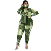 Herbstliche Plus-Size-Bekleidung, 2-teiliges Set, Trainingsanzug, Stretch-Oberteil