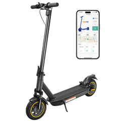 W4MAX 10-Zoll-Elektroroller mit App-Funktion, Handyhalterung und Diebstahlschutz, faltbarer E-Scooter, maximale Traglast 130 kg