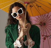 Vintage-Sonnenbrille im Cat-Eye-Stil für Damen mit Verlaufsgläsern