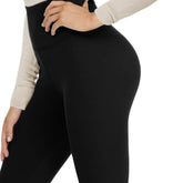 Gepolsterte Leggings aus Samt, hoher Bund, warm, ideal zum Wandern und Trainieren, für Damen