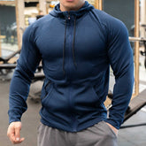Sportliche Herren-Freizeitjacke, schmal geschnitten, mit Kapuze, schlicht, für sportliche Freizeitaktivitäten