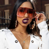 Damen-Sonnenbrille mit quadratischen polarisierten Glaslinsen