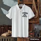 Summer Casual Men's Slim-fitting Simple Lapel Short Sleeve T-shirt