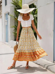 Maxi Skirt Cotton Bohemian Beach Resort Skirt