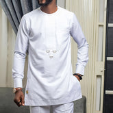 Neuer afrikanischer Herren-Ethnoanzug ohne Kapuze