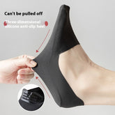 Herren-Socken aus reiner Baumwolle, einfarbig, schweißabsorbierend, rutschfest, unsichtbar