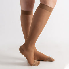Damen-Kompressionsstrümpfe, einfarbig, minimalistisch, dünn