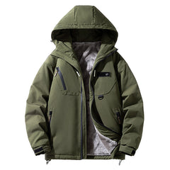 Warme, samtgefütterte, dicke Baumwollkleidung in Übergrößen