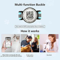 QR-Code-Halsband zur Positionsbestimmung, Anti-Verlust-Tracking-Funktion, Haustierhalsband