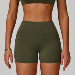 Schnelltrocknende, hüfthebende Bauchweg-Shorts für Outdoor-Sportarten und Fitness 3091