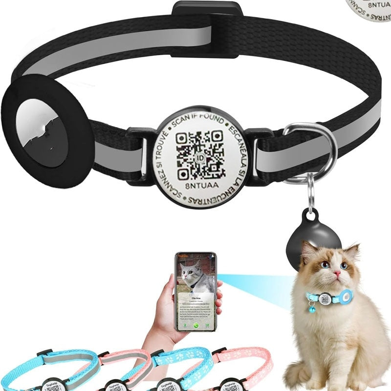 QR-Code-Halsband zur Positionsbestimmung, Anti-Verlust-Tracking-Funktion, Haustierhalsband