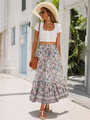 Maxi Skirt Cotton Bohemian Beach Resort Skirt