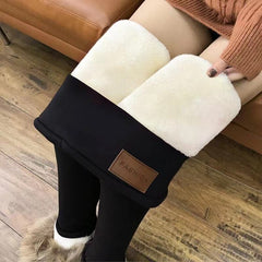 Kaschmir-Winterleggings mit hohem Bund für Damen