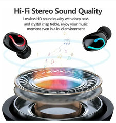 Bluetooth 5.1 Headset, kabellose TWS-Ohrhörer, Mini-Ohrhörer, Stereo-Kopfhörer, IPX7