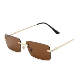 Rimless sunglasses women square