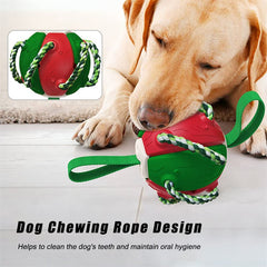 Interactive Dog Football Soccer Ball With Tabs Inflated Training Toy Outdoor Border Collie Balls Pet Products