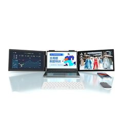 14-Zoll-Tragbares Dual-Screen-Display (links und rechts), einzeiliges Dual-Screen-Display, drei Bildschirme