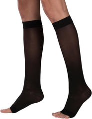 Damen-Kompressionsstrümpfe, einfarbig, minimalistisch, dünn
