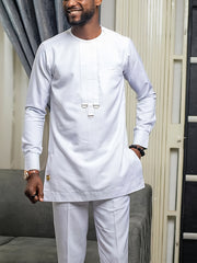 Not Hooded New African Men's Ethnic Suit