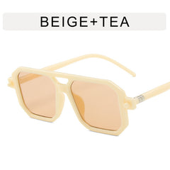 Fashionable Double-beam Polygonal Sunglasses For Men And Women